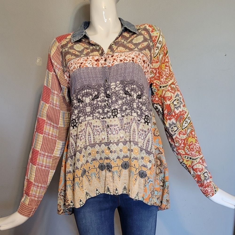 Artisan De Luxe Mixed Print Blouse, VGUC, Size S